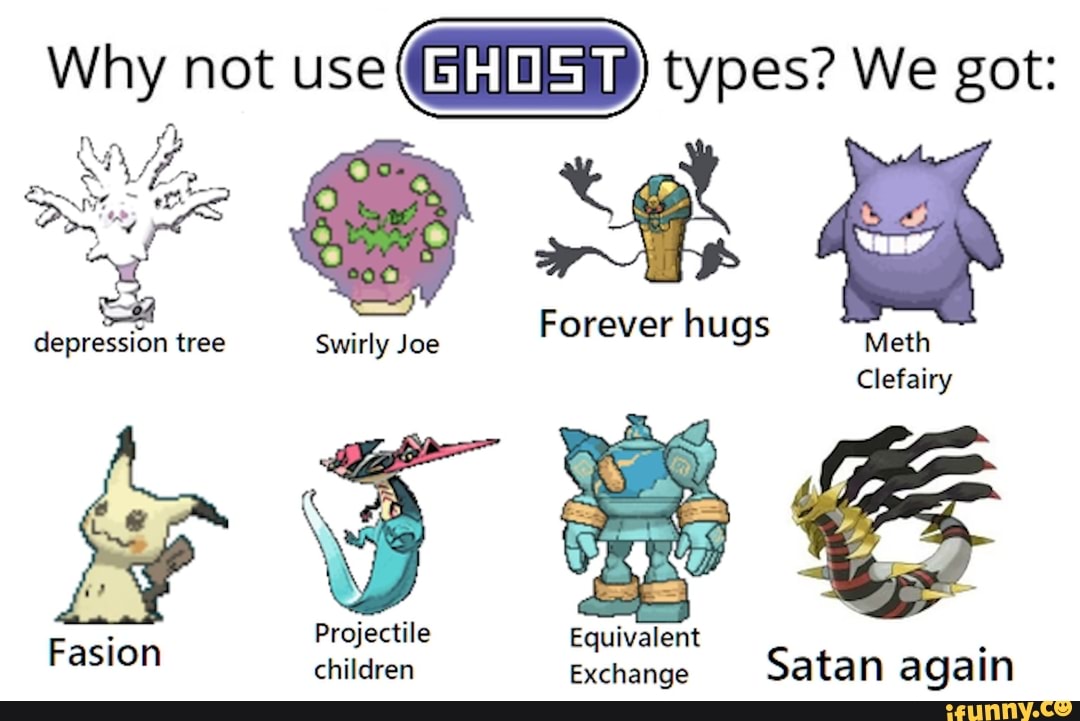 Why not use (GHOST) types? We got: a orever hugs depression tree Swirly ...