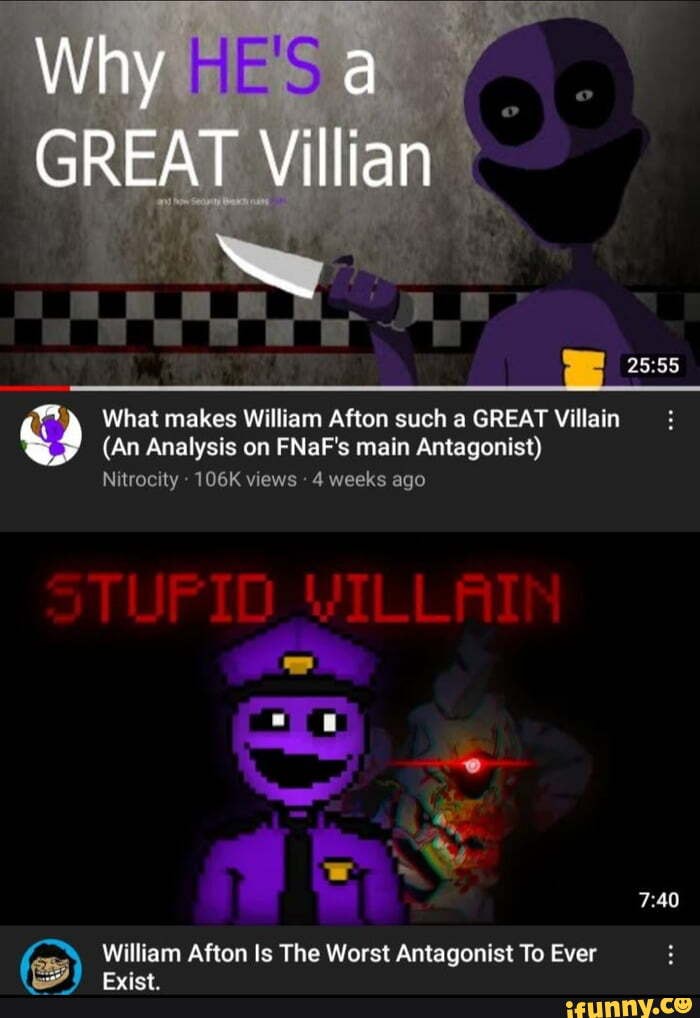 Why GREAT Villian What Makes William Afton Such A GREAT Villain Villain ...