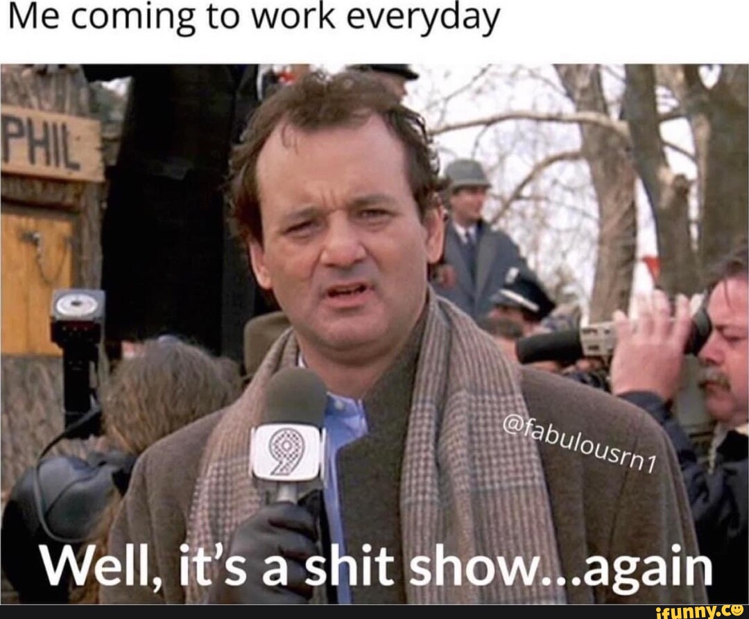 Me coming to work everyday Well, it a shit show... - iFunny