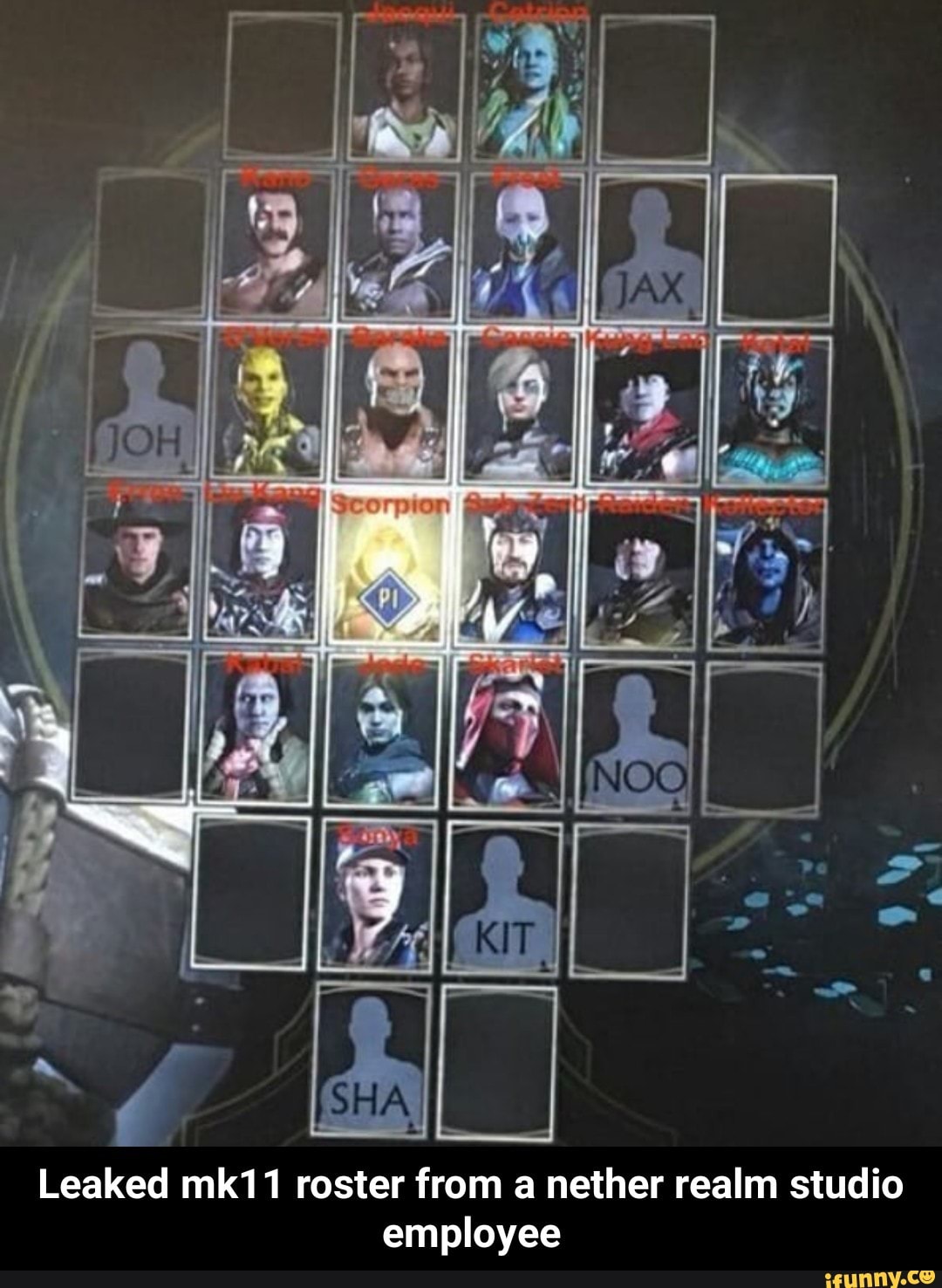 mk 11 roster