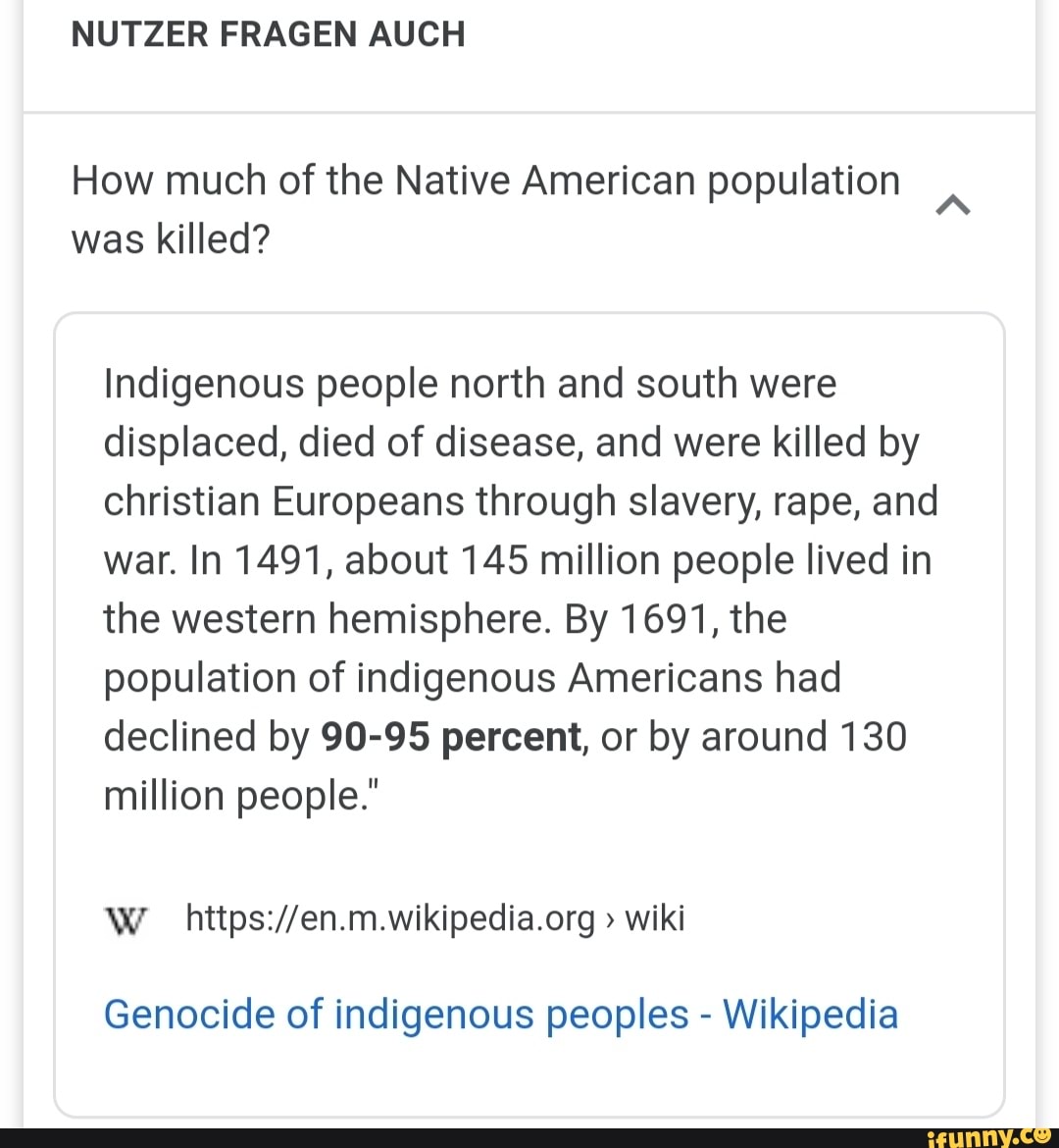 how-much-of-the-native-american-population-was-killed-indigenous