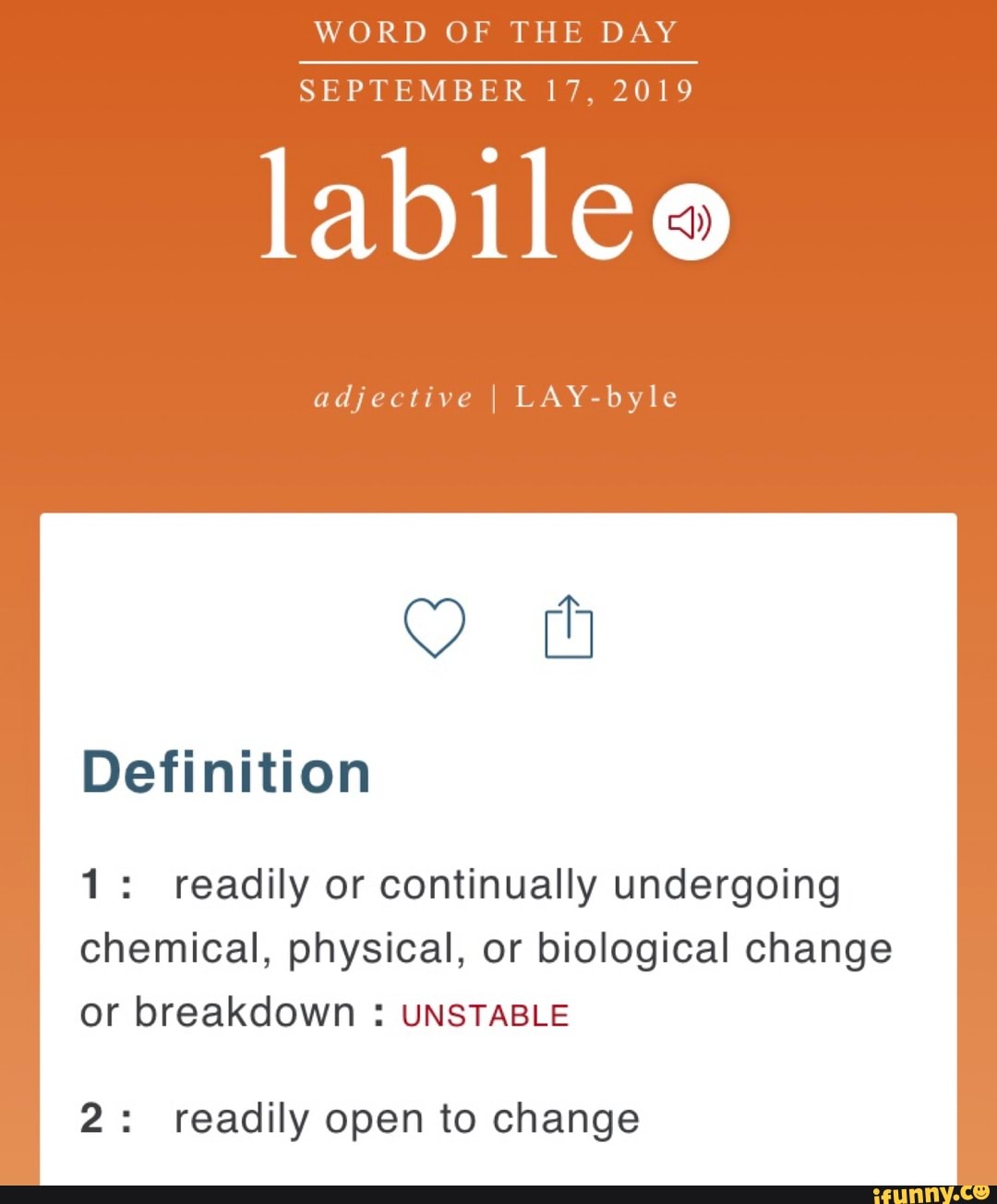 Adjective I LAYbylc Definition 1 readily or continually undergoing