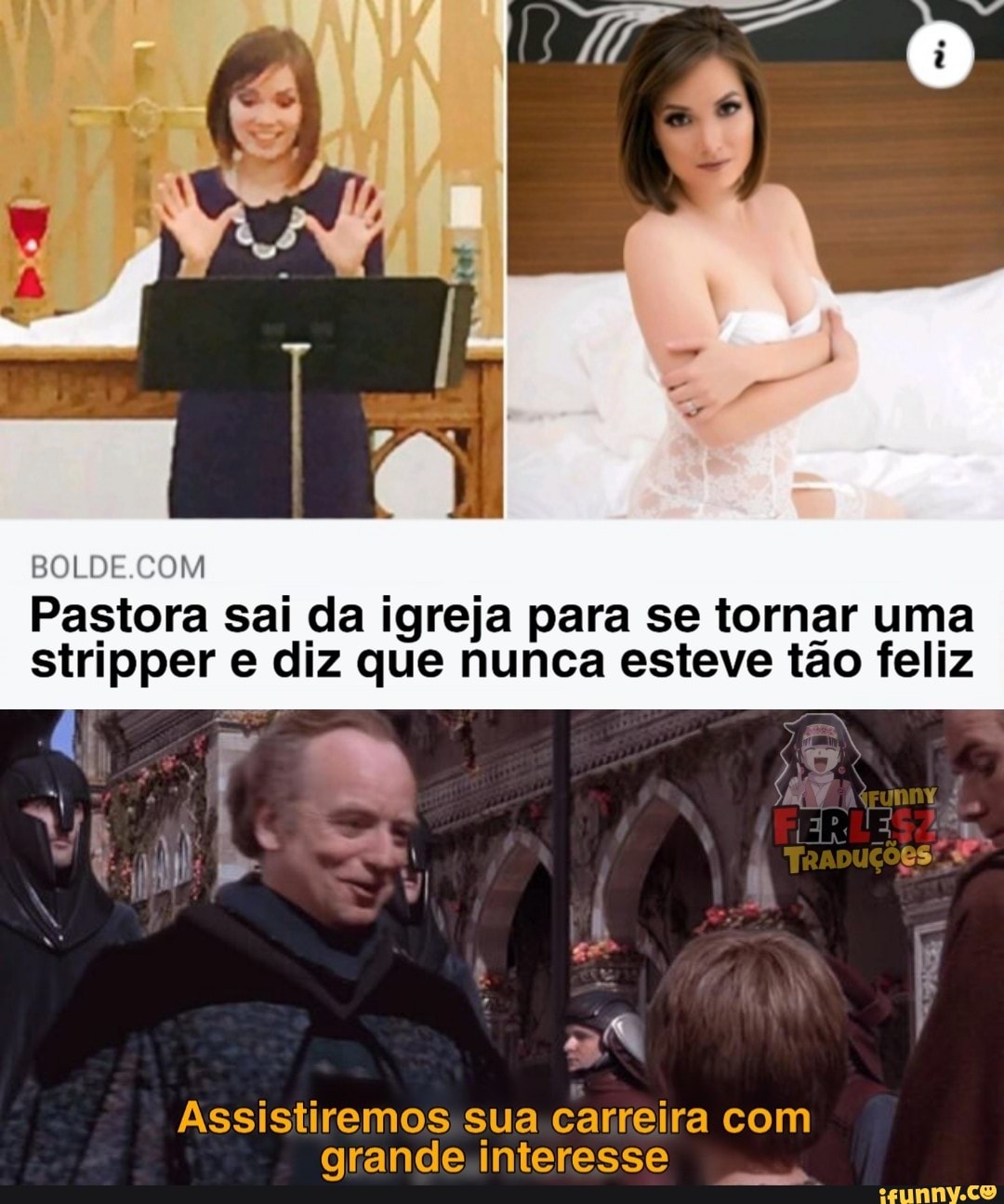 Pastora sai da igreja para se tornar uma stripper e diz que nunca esteve tão feliz
SERA JÊ
La
Assistiremos sua carreira com grande interesse