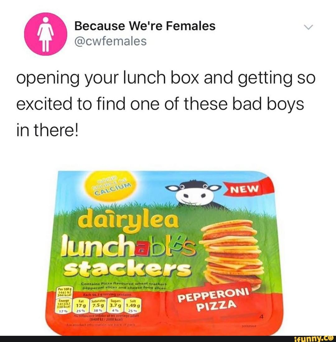 Opening your lunch box and getting so excited to find one of these bad