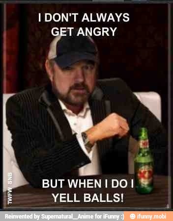 I DON'T ALWAYS
BUT WHEN I DO I
YELL BALLS!