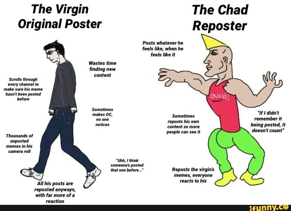 Virgin Vs Chad Meme Template