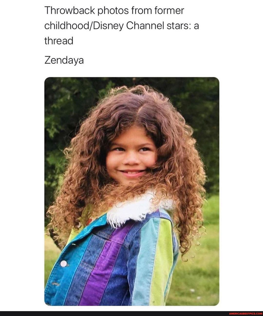 Throwback photos from former Channel stars: a thread as Zendaya