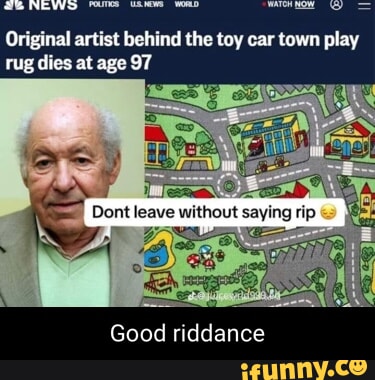 toy car town play rug artist dies