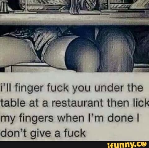 Finger fuck under the table