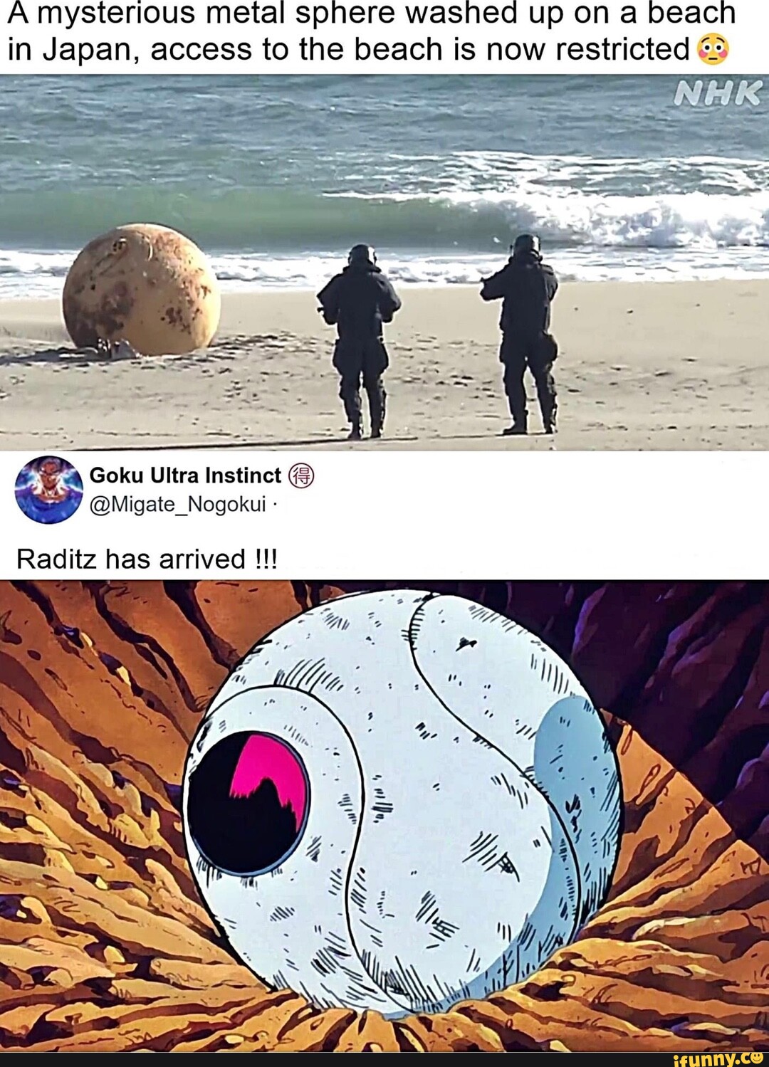 A mysterious metal sphere washed up on a beach in Japan, access to the