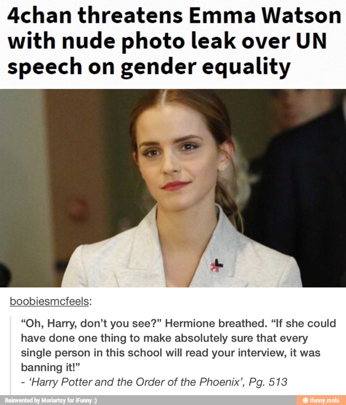 Emma Watson Porn Captions - Achan threatens Emma Watson with nude photo leak over UN speech on gender  equality \