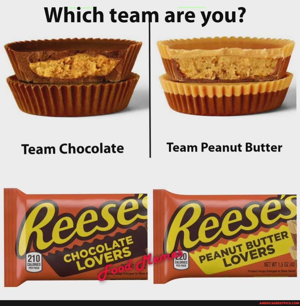 Which team are you?
Team Chocolate Team Peanut Butter