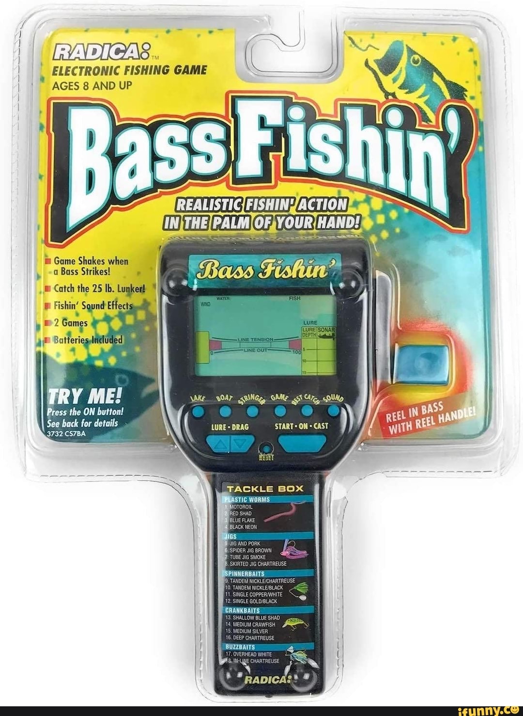 RATS. I ELECTRONIC FISHING GAME AGES 8 AND UP Game Shakes when a Bass  Strikes! Catch