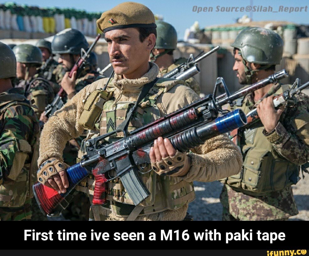 First
fine
ive seen a M16 with paki
tape - First time ive seen a M16 with paki tape
