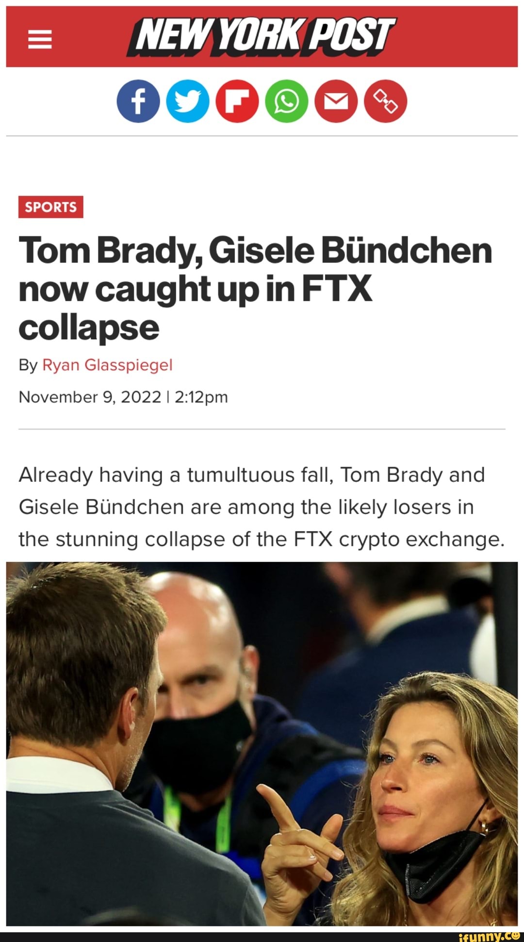 Tom Brady, Gisele Bündchen now caught up in FTX collapse