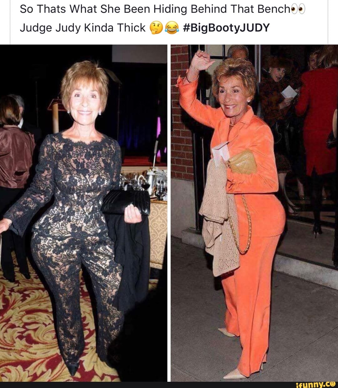 80 Thats What She Been Hiding Behind That Bench* Judge Judy Kinda Thick F6B...