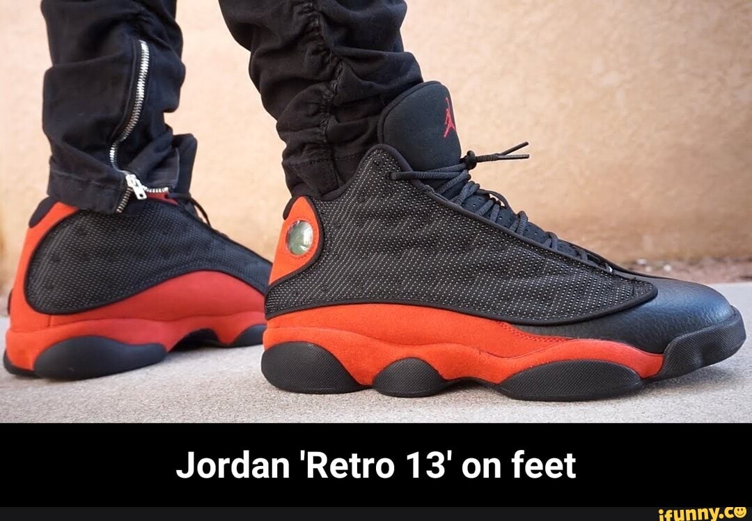 retro 13 on feet