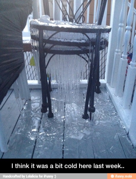 I think it was a bit cold here last week.. - I think it was a bit cold here last week..
