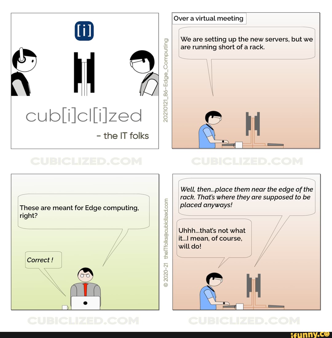 Over a virtual meeting We are setting up the new servers, but we are running short of a rack