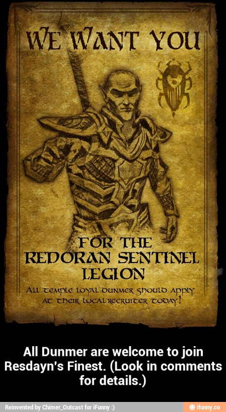 All Dunmer are welcome to join Resdayn's Finest. 
