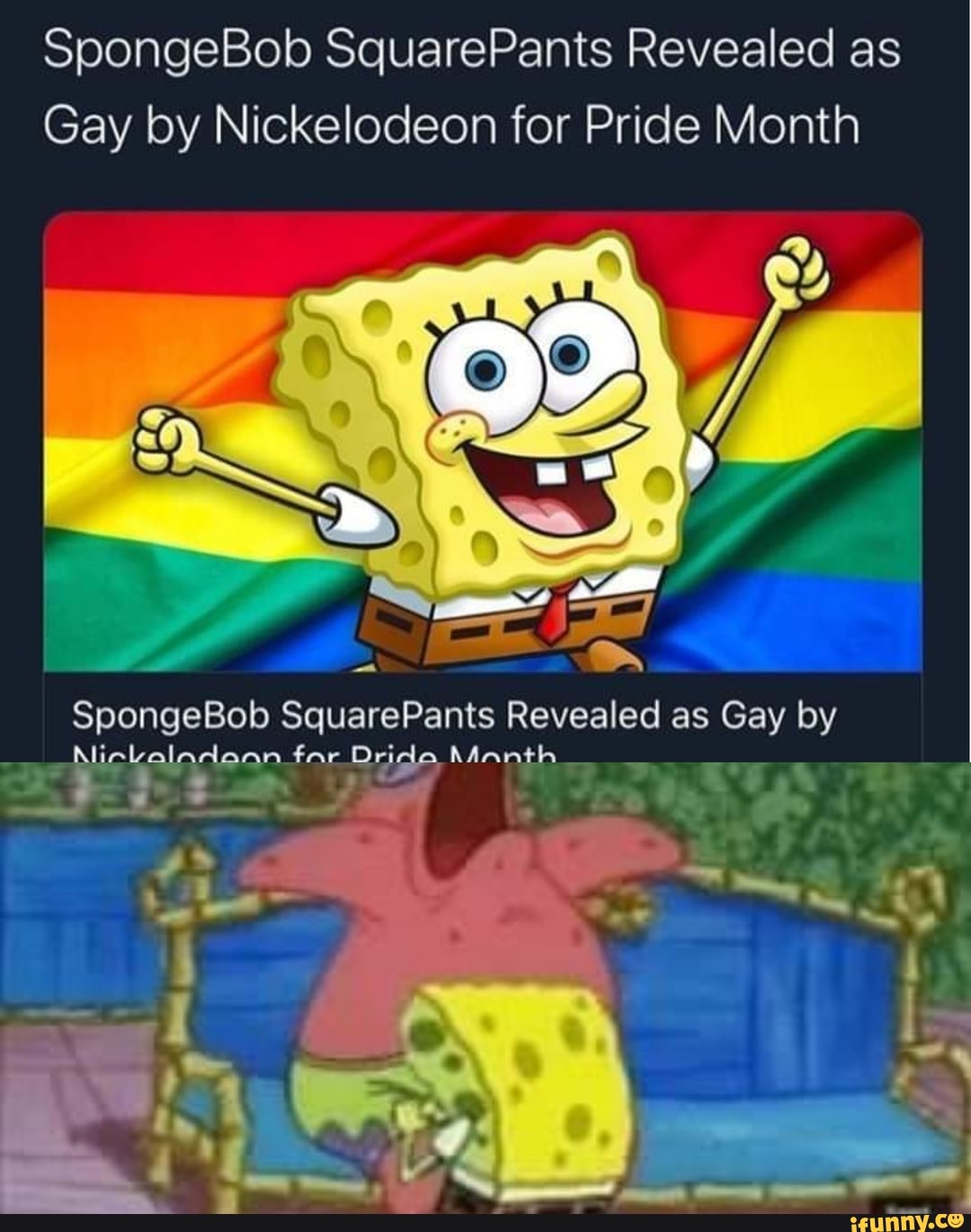 Gay By Nickelodeon For Pride Month Spongebob Squarepants Revealed As Gay By Ifunny 9524