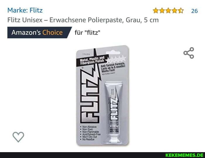 Marke: Flitz 28
Flitz Unisex - Erwachsene Pellerpaste, Grau, em
Amazon's Choice / für