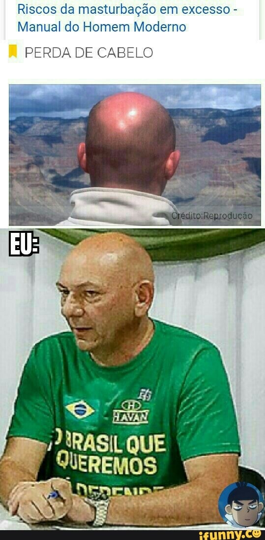 Riscos da masturbação em excesso Manual do Homem Moderno
PERDA DE CABELO
RASILQUE
4
a
QUEREMOS (UE