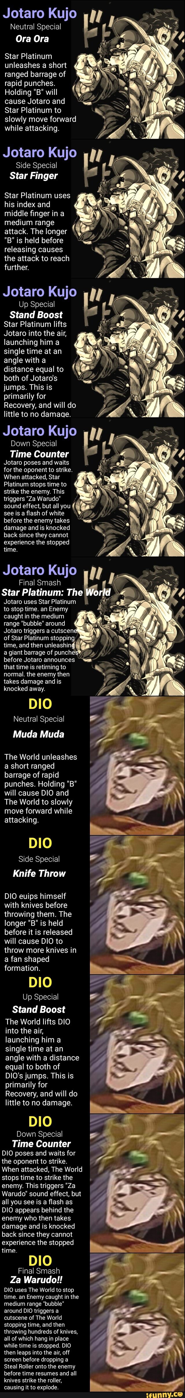 Jotaro Kujo Neutral Special Ora Ora Star Platinum Unleashes A Short 
