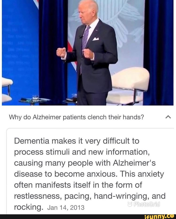 Why do Alzheimer patients clench their hands? Dementia makes it very