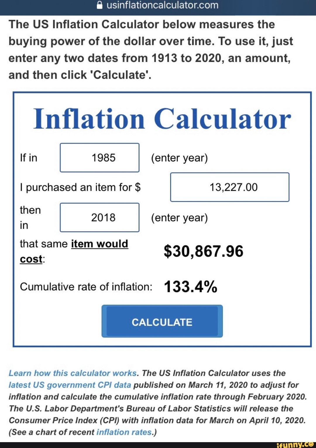Inflation Calculator