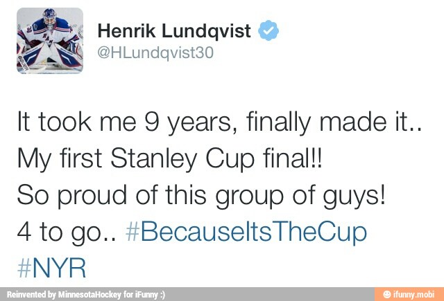 It took me 9 years, finally made it..
My first Stanley Cup final!
So proud of this group of guys!
NYR