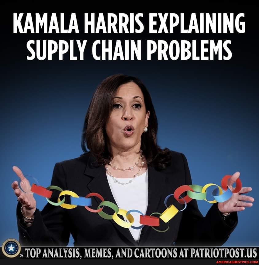 KAMALA HARRIS EXPLAINING SUPPLY CHAIN PROBLEMS TOP ANALYSIS, MEMES, AND