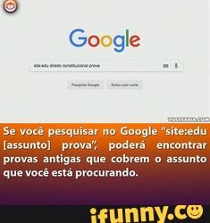 Go gle
Se você pesquisar no Google "sitezedu fassunto) provaí, poderá encontrar provas antigas que cobrem o assunto que você está procurando.
