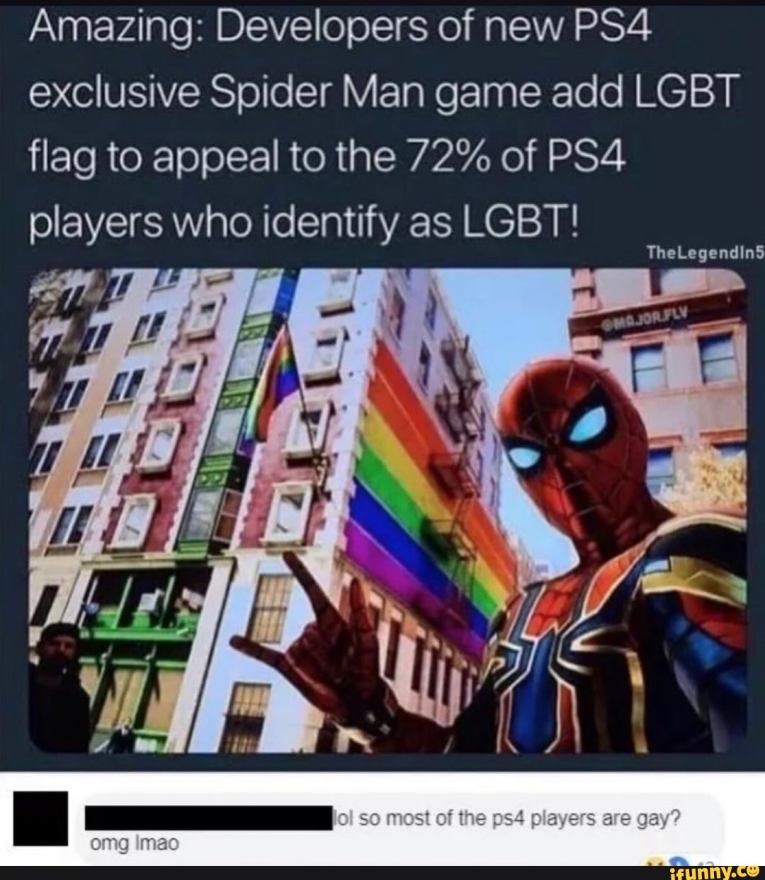 Amazing: Developers of new exclusive Spider Man game add LGBT flag to ...