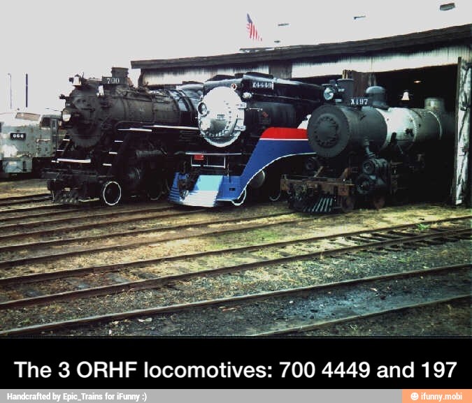 The 3 ORHF locomotives: 700 4449 and 197 - The 3 ORHF locomotives: 700 4449 and 197