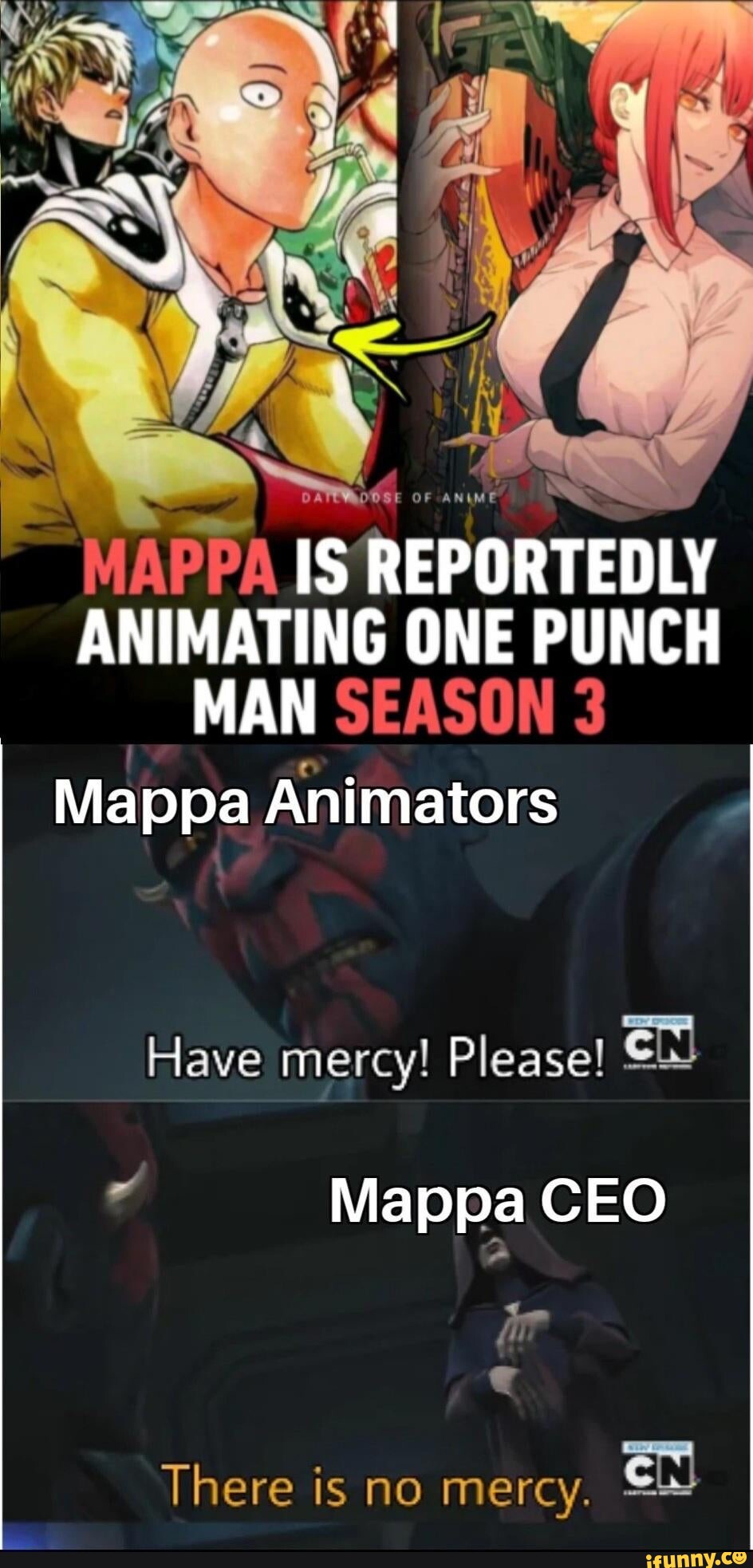 One Punch Man Season 3 to be animated by MAPPA!? : r/animenews