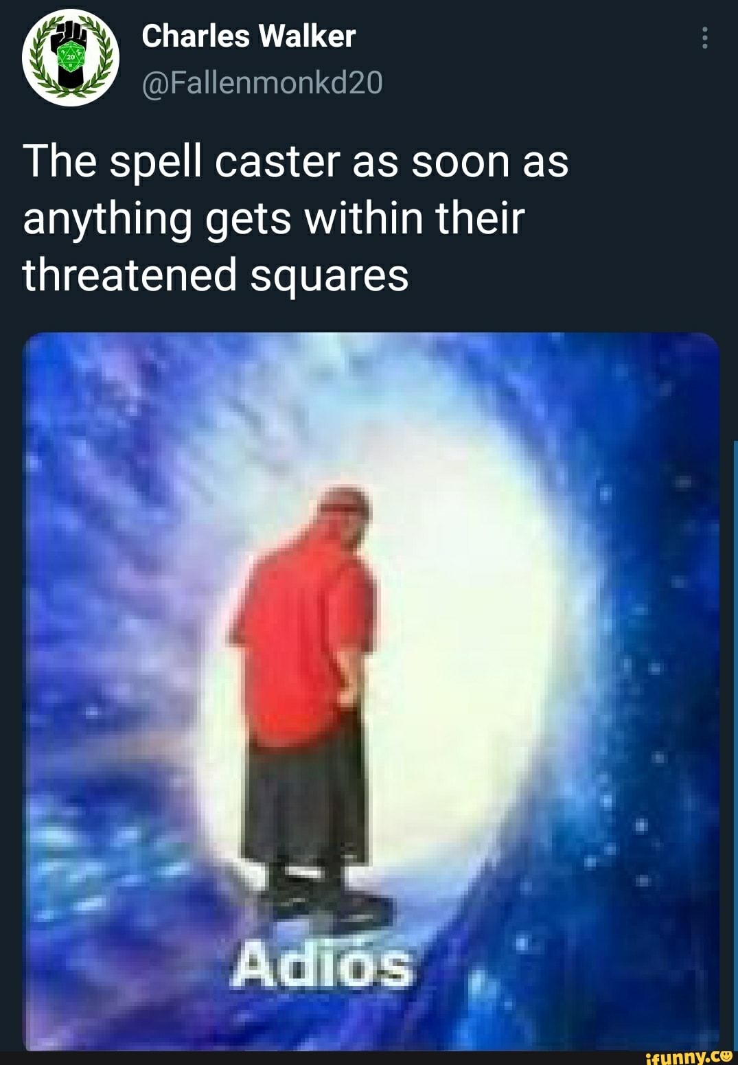 Charles Walker
@Fallenmonkd20
The spell caster as soon as anything gets within their threatened squares