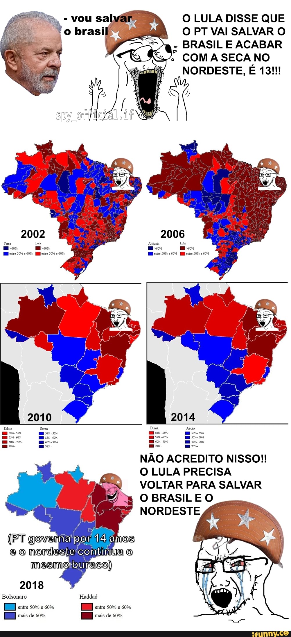 O LULA DISSE QUE O PT VAI SALVAR O BRASIL E ACABAR COM A SECA NO ...