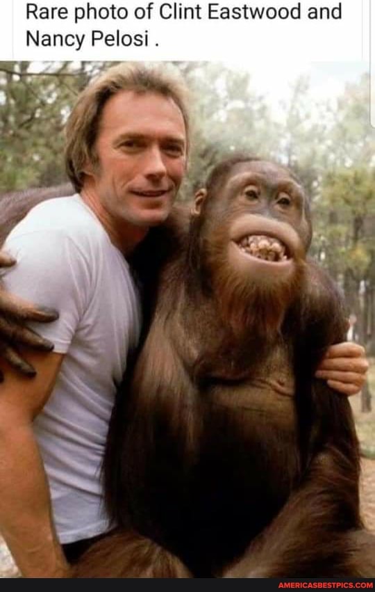 Rare photo of Clint Eastwood and
Nancy Pelosi .
if
al