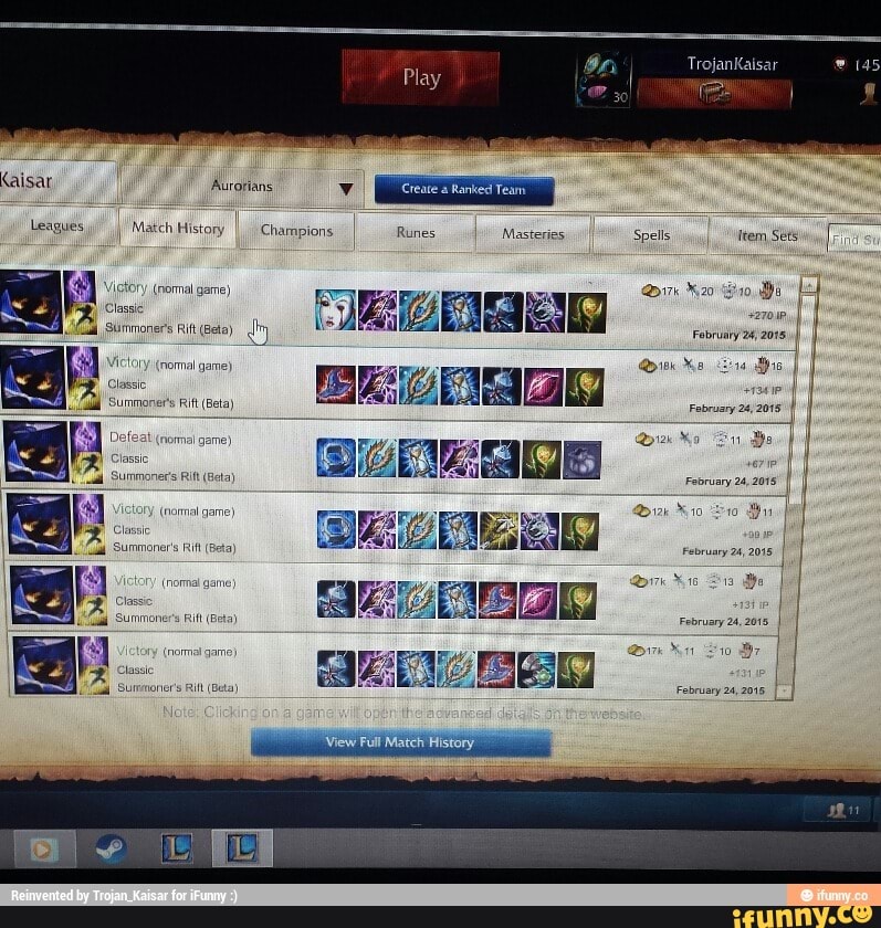 Kaisar Aurorians
Match History I. Champions _I