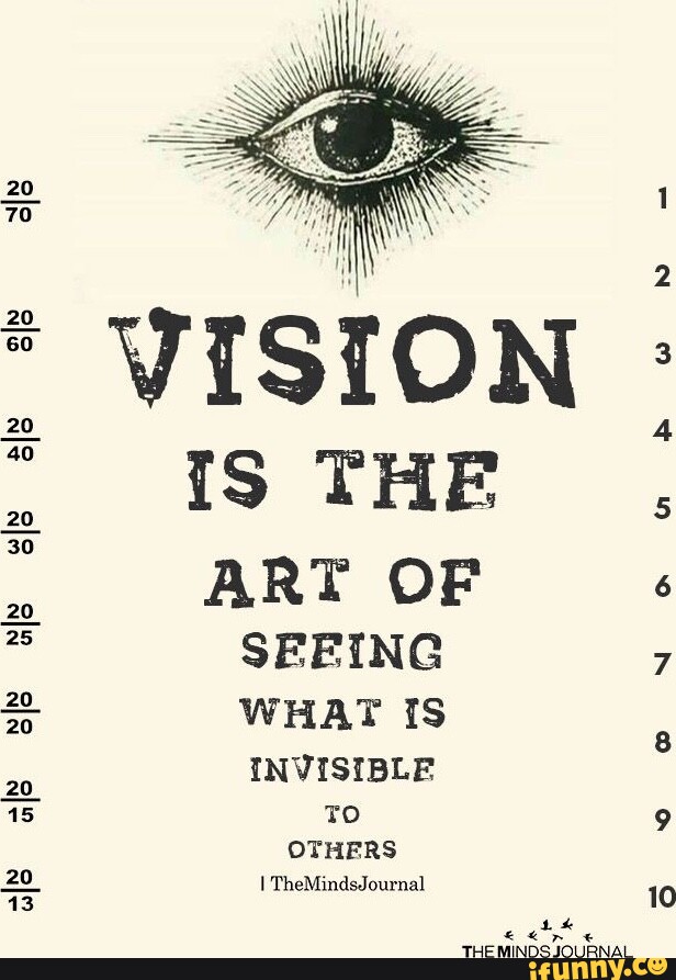 VISION iS THE ART OF SEEING WHAT INVISIBLE BO OTHERS I TheMindsJournal ...