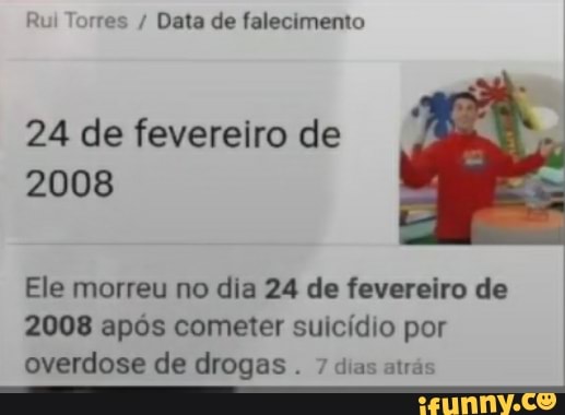 Rui Torres / Data de falecimento 24 de fevereiro de 2008 ...