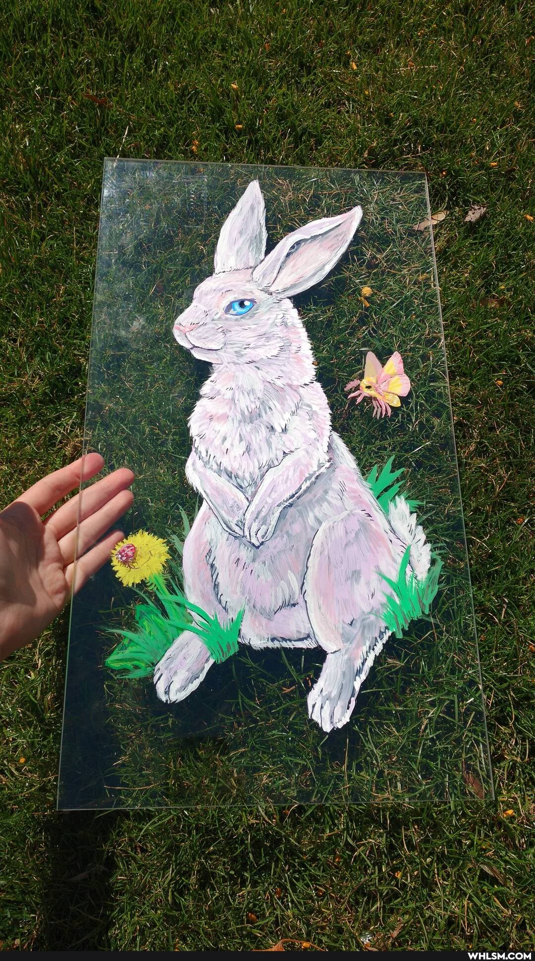 art, easter, painting, rabbit