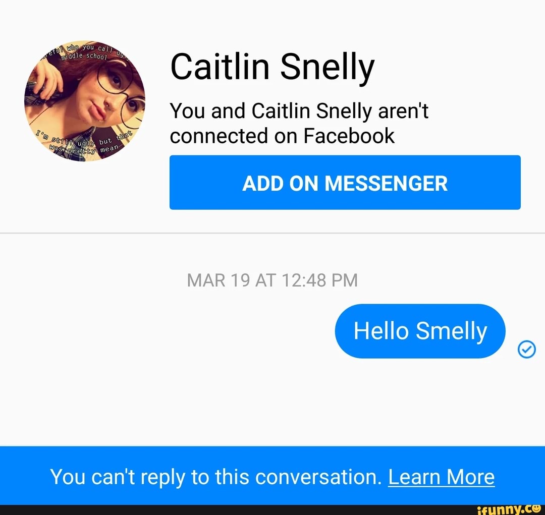 You cannot reply to this conversation facebook chat