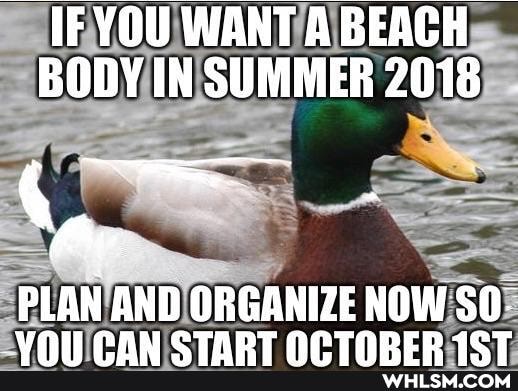 TFYOUWANTABEACH BODY IN SUMMER 2018
PLAN AND ORGANIZE NOW SO-
