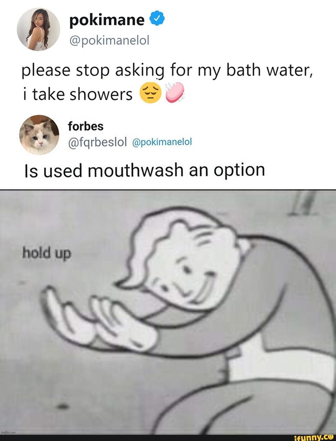 Pokimane @pokimanelol please stop asking for my bath water, i take ...