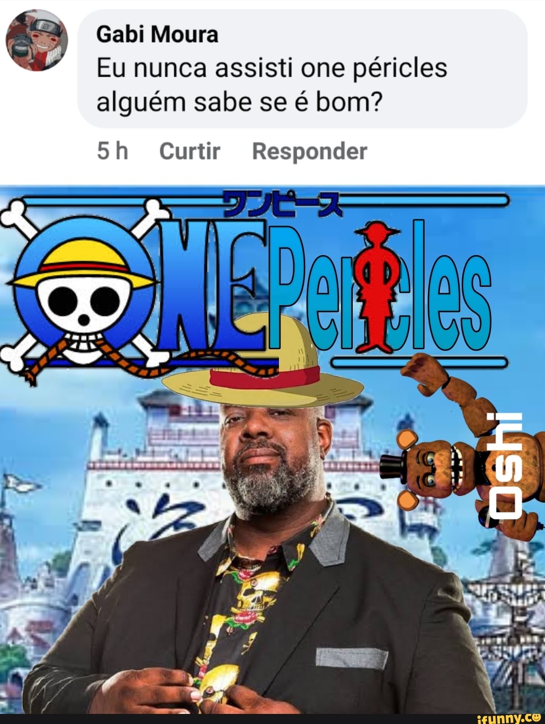 Gabi Moura
Eu nunca assisti one péricles alguém sabe se é bom?
Curtir Responder