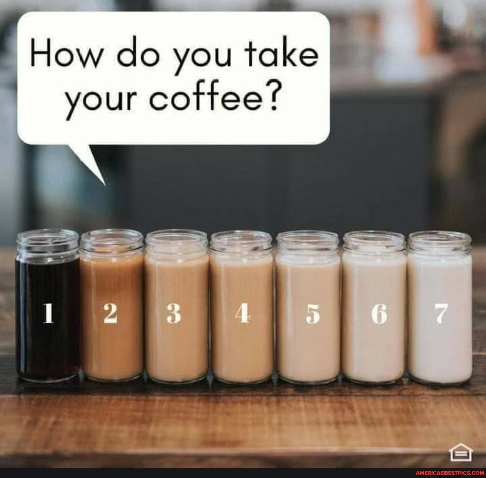 How do you take
your coffee?