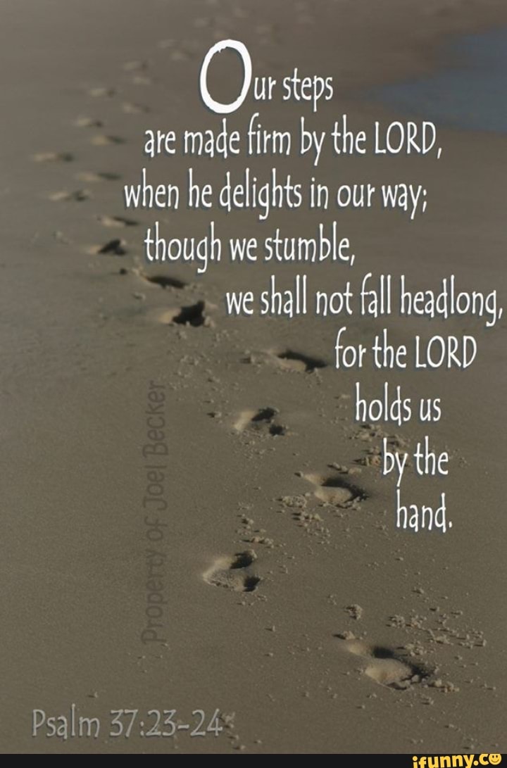 Ur steps are made firm by the LORD, when he delights in out way; though ...