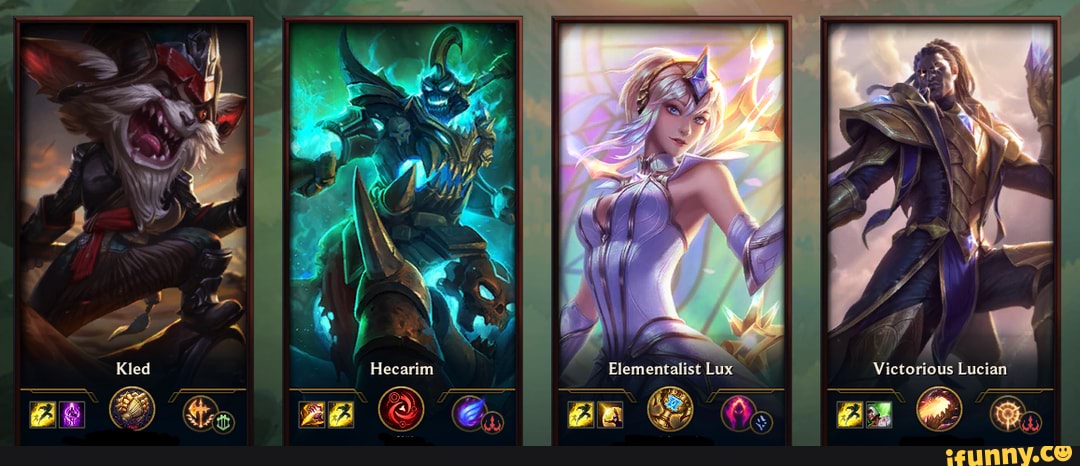 R Uf Hecarim Elementalist Lux Victorious Lucian